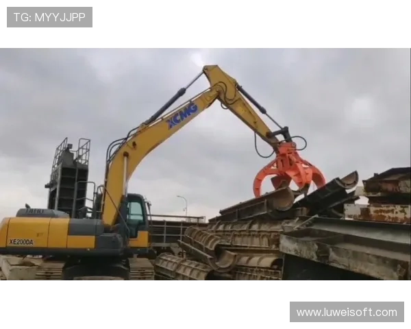 挖掘机莲花抓废料处理